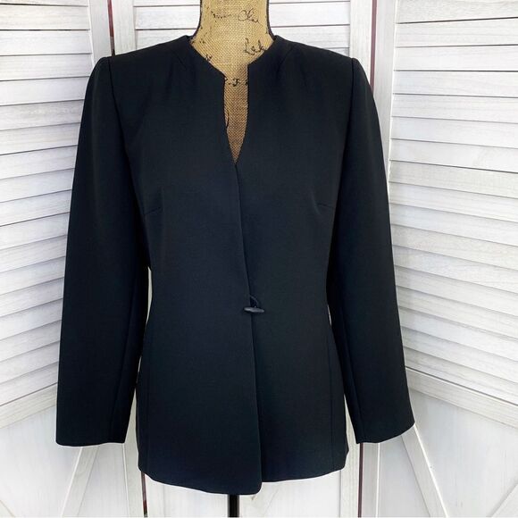 Dress Barn Single Button Blazer Black 4 Single Breasted - Picture 1 of 15